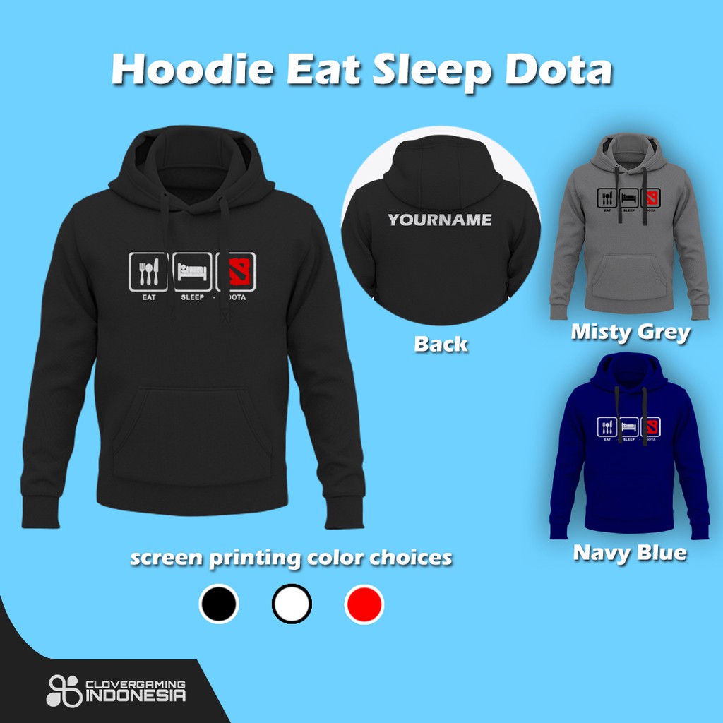 Hoodie Eat Sleep Dota Logo - Premium Hoodie