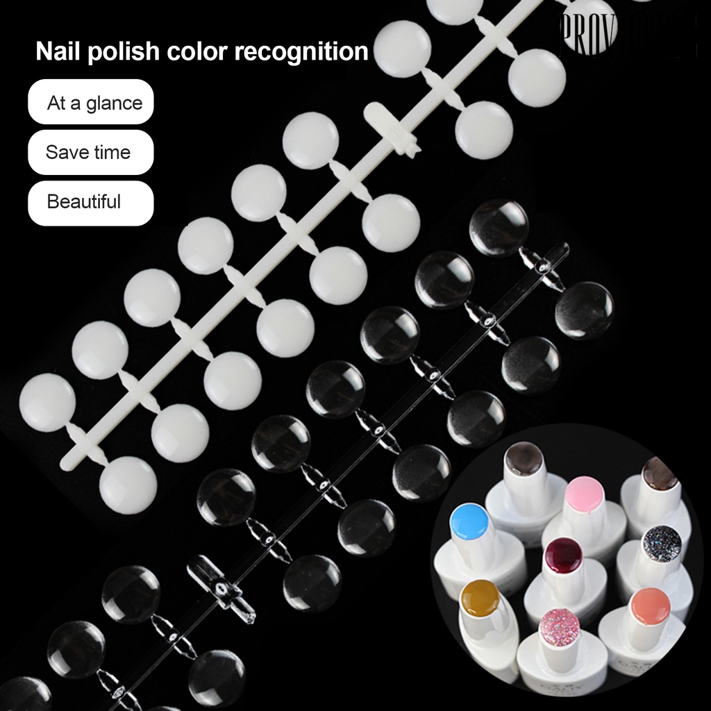 Providence 1 Set Nail Color Cards Exquisite Nail Decor Plastic Women Nail Swatches Sticks Display Tips for Nail Polish Bottle Cap