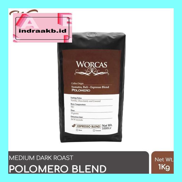 

Kops05X Kopi Polomero Espresso Blend 1 Kg (Biji/Bubuk) | Worcas Coffee - Kopi Biji Cof05Sc