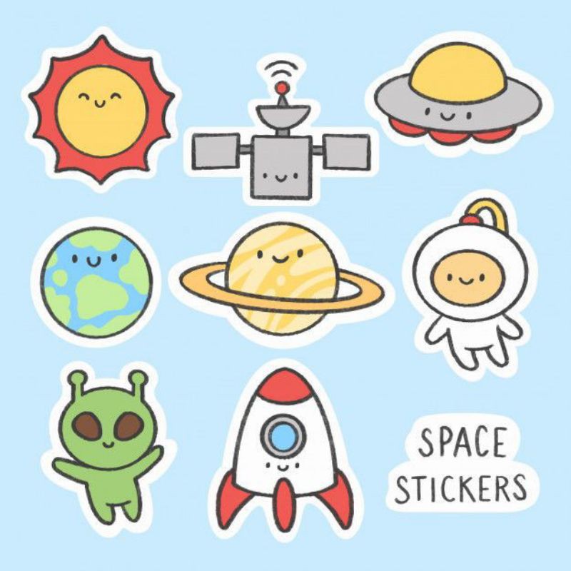 

stiker motif angkasa/space sticker