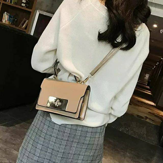 (COD) tasimpor wanita fashion selempang bahan kulit  handbag