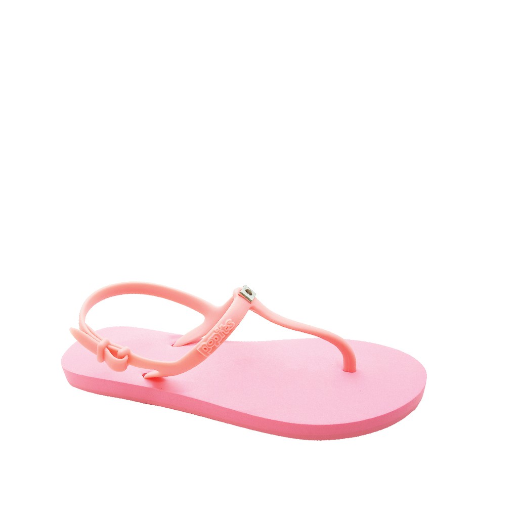 Popits Sling Back Flat Pink Sandal Wanita Original