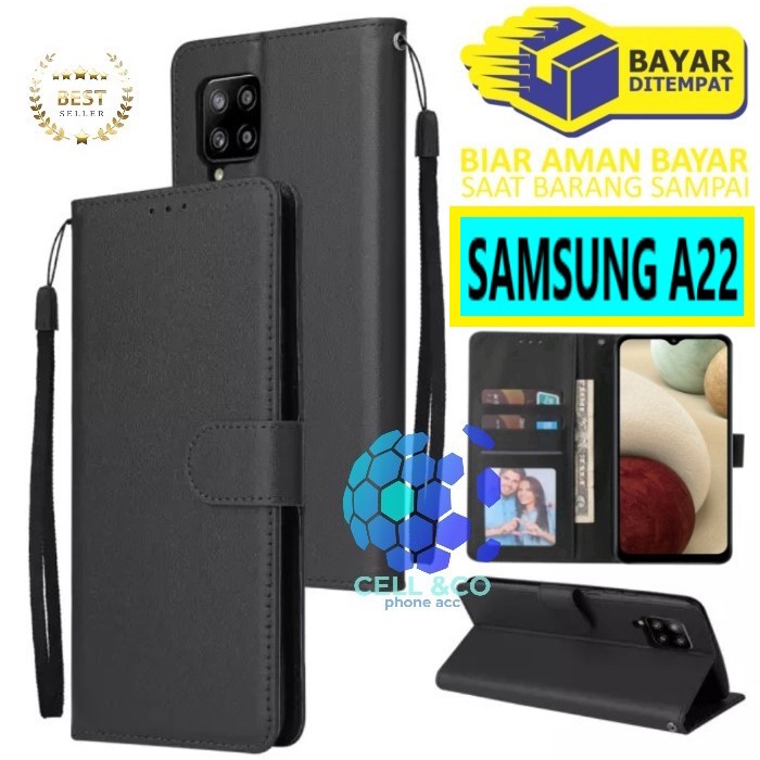 Flip cover SAMSUNG A22 4G NEW 2021 Flip case buka tutup kesing hp casing flip case wallet