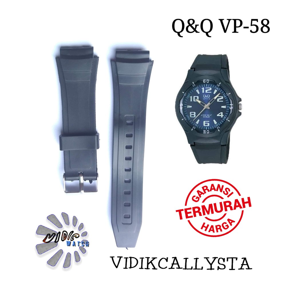 Strap Tali Jam Tangan Q&amp;Q VP58 Qnq Vp58 Qq Vp58 Tali jam Q&amp;Q 58