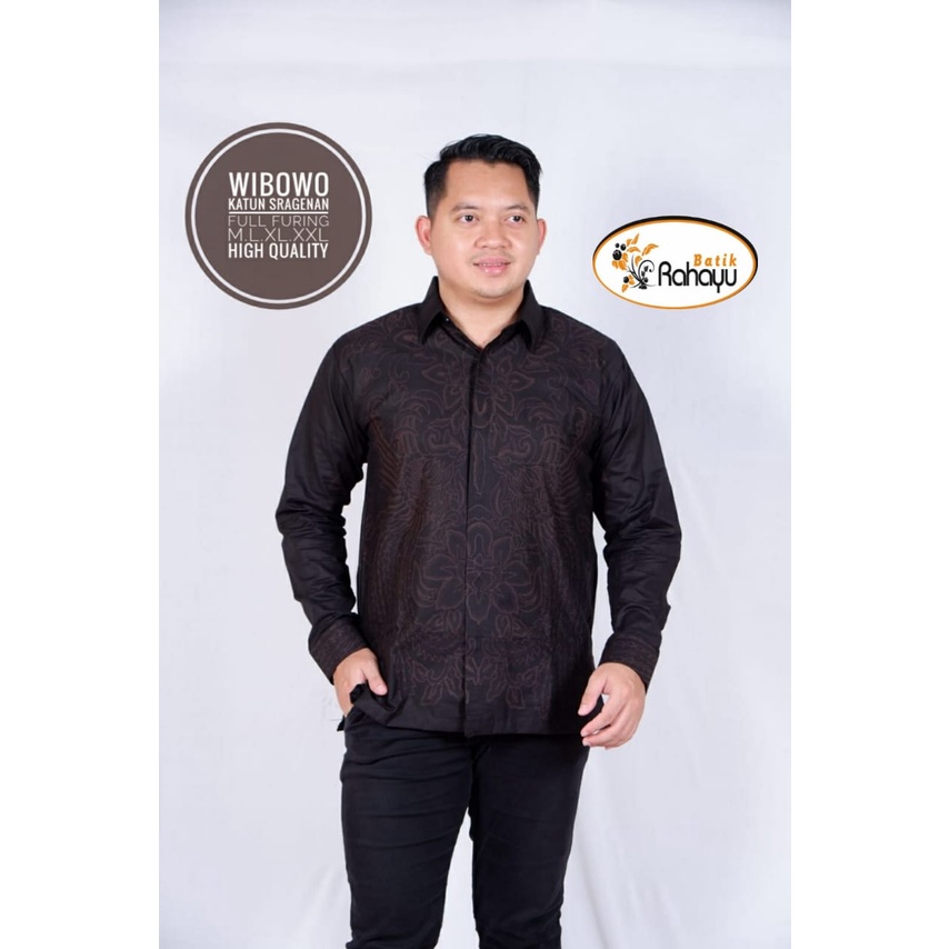 WIBOWO RAHAYU BATIKSOLOAMANAH KEMEJA BAJU BATIK PRIA SOLO LENGAN PANJANG PENDEK LAPIS FURING ATASAN BATIK PREMIUM MODERN KATUN HALUS SILIWANGI LUKITO SOGAN MERAK HITAM PEKSI BIRU FLAMBOYAN PARANG ABU BUNGA KAPAS SIDO MUKTI ELKANA SETYO LUHUR KUNING SADEWA