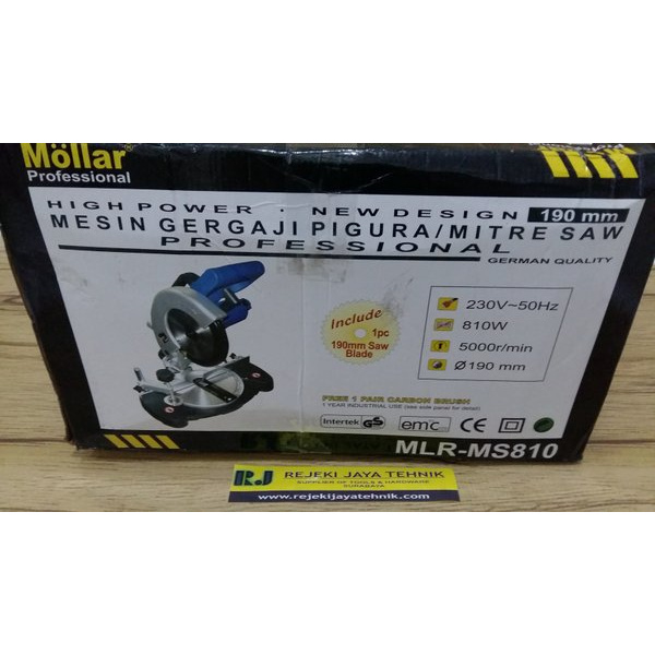 Mesin Gergaji Miter Saw Mollar MLR-MS810