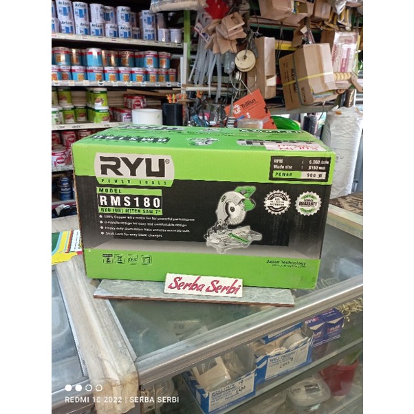 (RMS180 MITTER SAW) Mesin gergaji potong duduk 7"