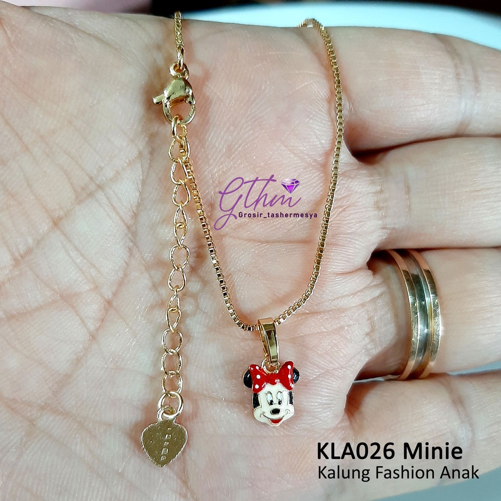 Kalung Anak Miky Minie Perhiasan Fashion Import Anti Karat Jual titanium KLA026 GTHM