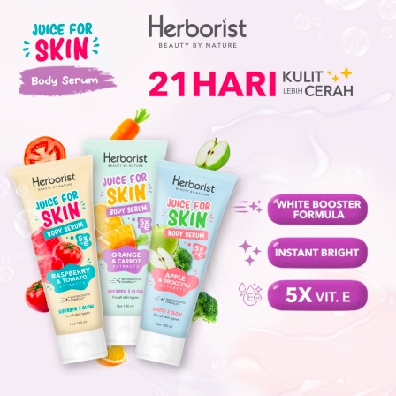 Herborist Juice for Skin | Body Serum 180ml / Face Scrub 60ml / Exfoliating Scrub