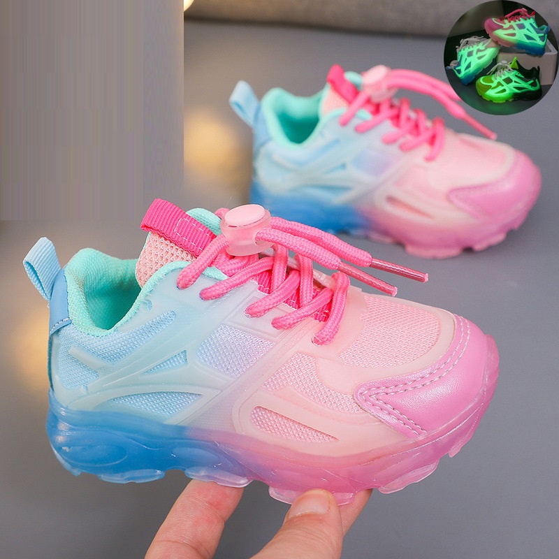 818 NEW Sepatu kets anak motif warna gradasi kualitas premium