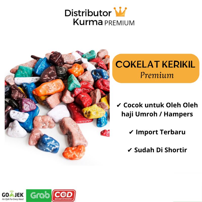 

Cokelat Kerikil 100 gram Coklat Batu Krikil Cokelat Arab Cokelat Turki Oleh Oleh Haji Umroh Murah Cokelat Murah Oleh Oleh Tanah Abang Kurma Alif Timur Tengah Dark Chocollate