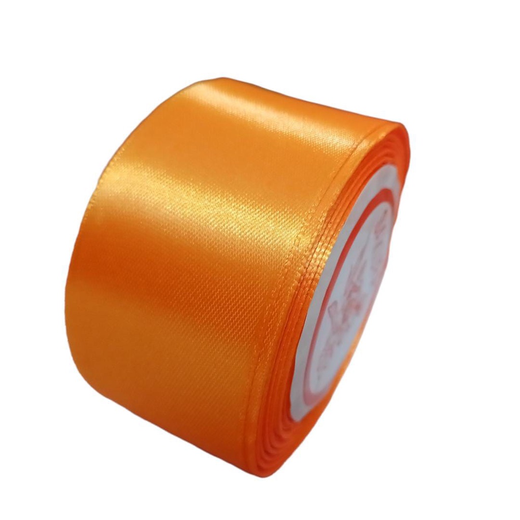 

Pita Satin Orange Ukuran 1.5 inch / 4cm per Roll