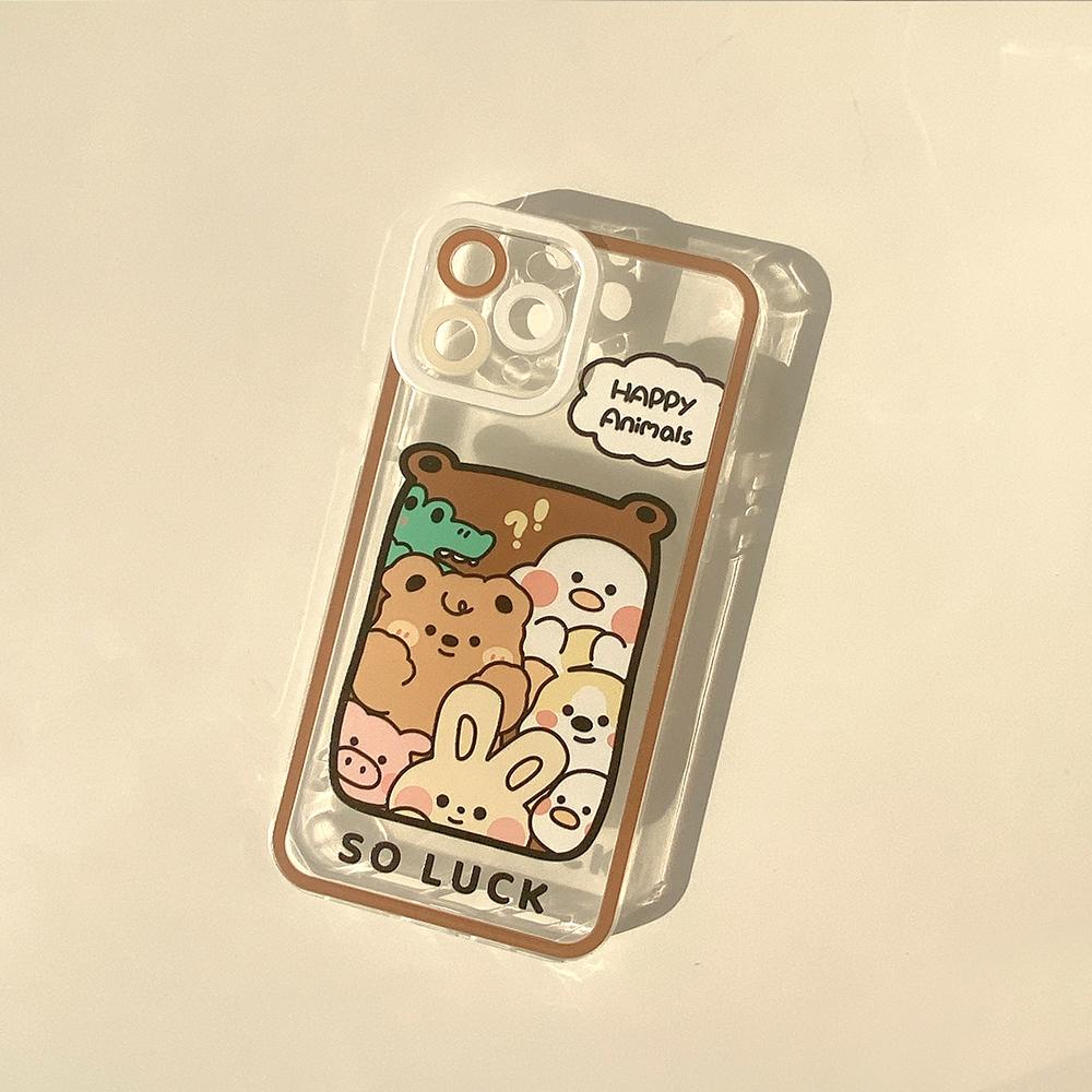 Casing Soft Case Silikon Transparan Motif Kartun Angel Eye Untuk Iphone