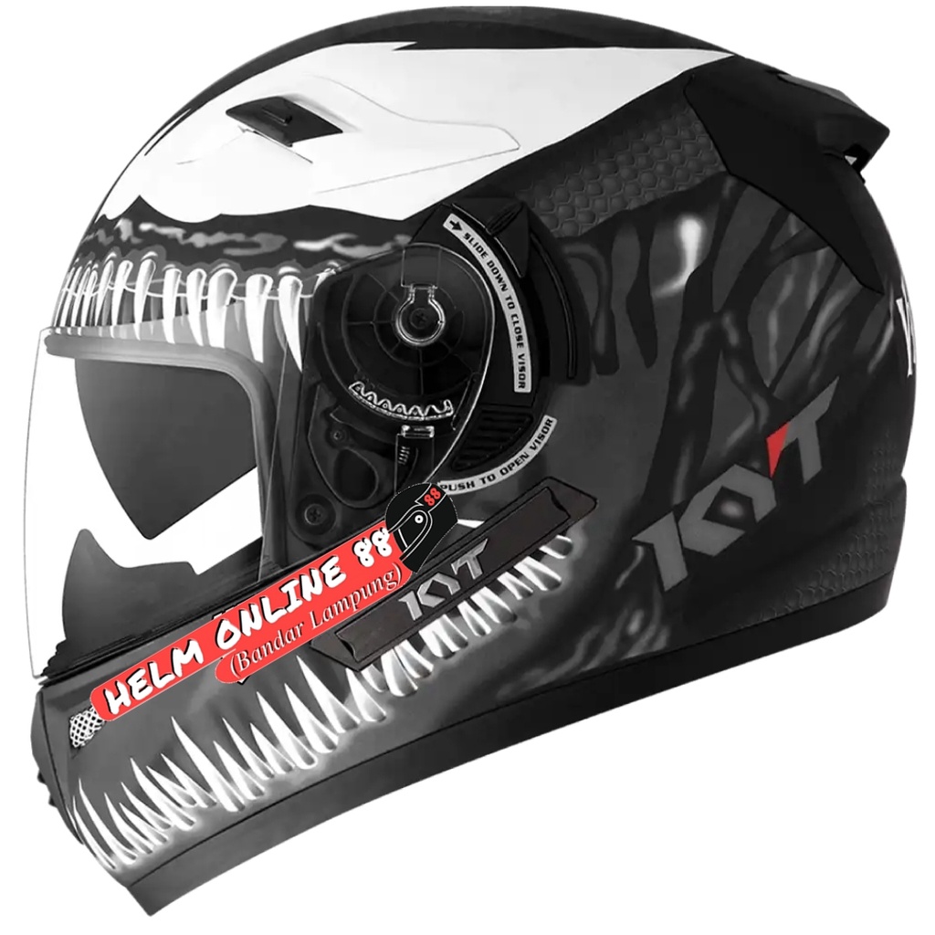 Helm KYT K2 Rider VENOM Spesial Edition MARVEL Helm Full Face KYT K2R