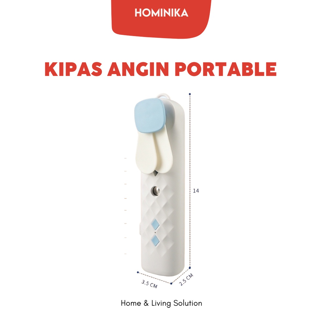 Kipas Angin Portable HMN37 Baterai Meja Fan