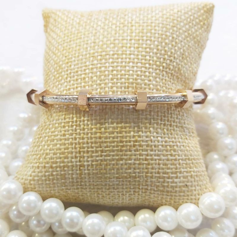 gelang accs titanium lapis emas 18k