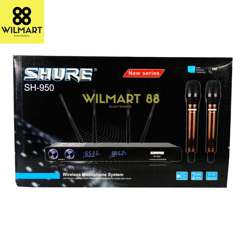 Mic Wireless Microphone SH 950 | Mic Wireless UHF High Quality | Good Frequency SH-950 SH95