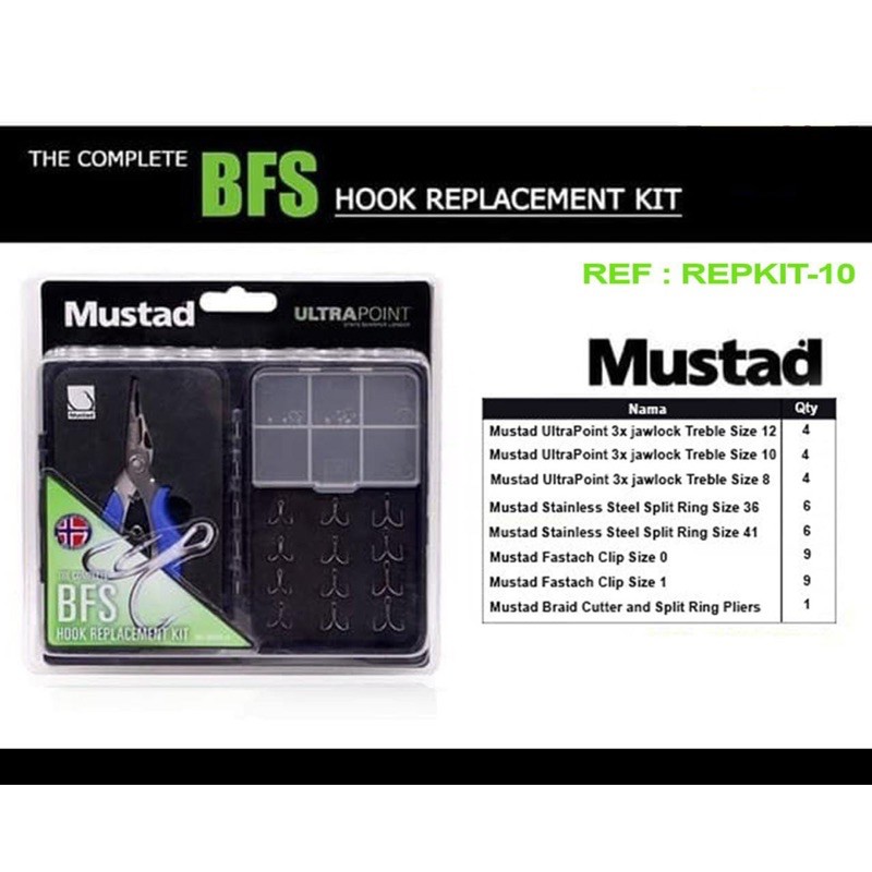 tang split ring mustad replacement kit