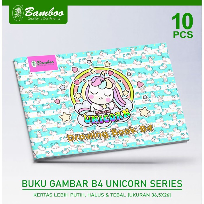 

Sketsagambar- Bamboo Buku Gambar/Drawing Book Ukuran: B4 - Cover Unicorn 10 Pcs -Buku-Gambar-Sketsa.