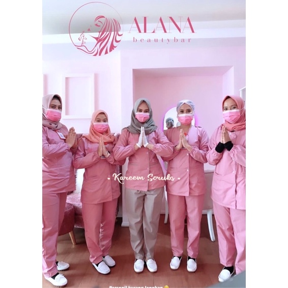 SCRUB KIMONO PLISIR / KIMONO KOMBINASI / SCRUBS DOKTER PERAWAT MURAH / BAJU JAGA DOKTER / BAJU JAGA 