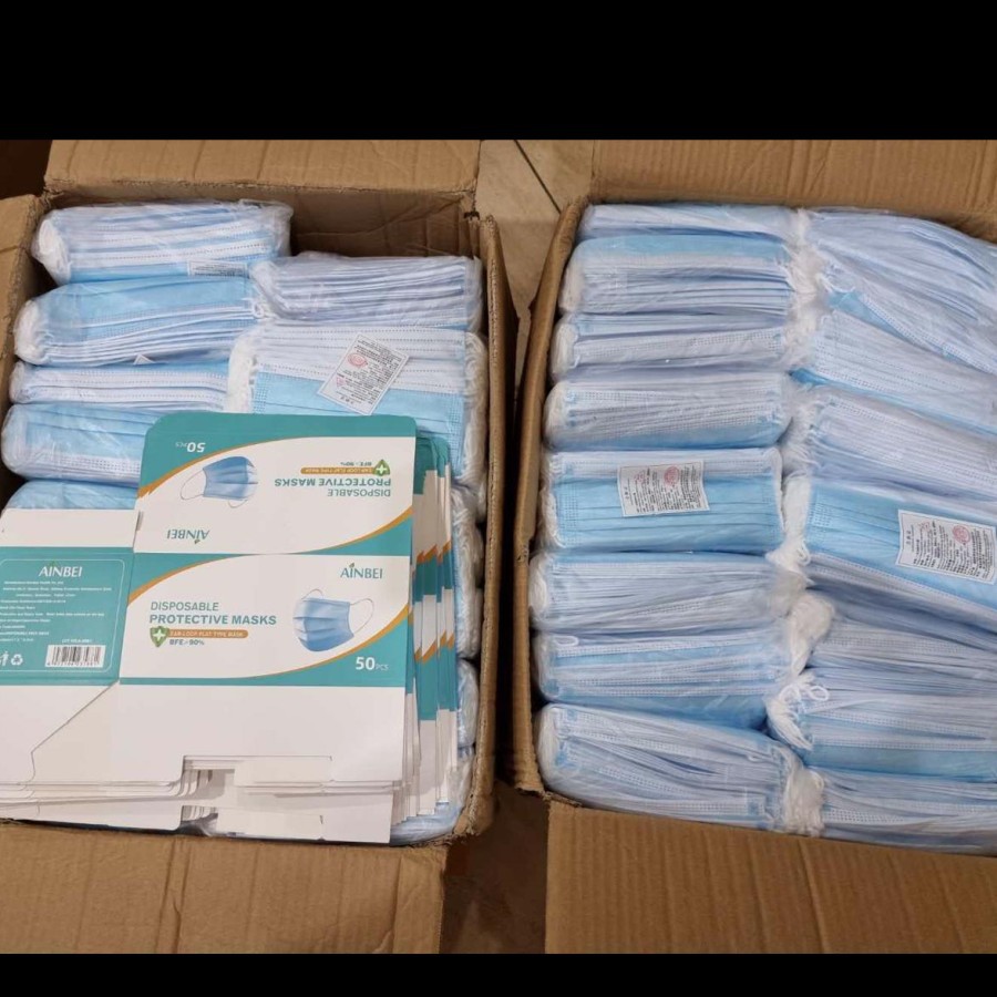 Masker Medis 3Ply - Disposable Mask 1 koli 50box