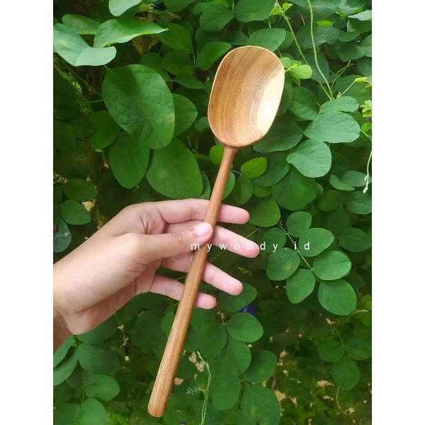 Sendok Tepung Kayu Jati | Sendok Masakan Kayu Jati | Sendok Bulat