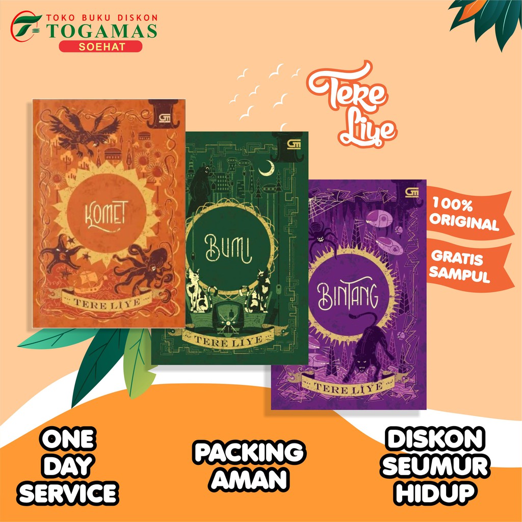 Buku Best Seller : Tere Liye Serial Bumi: Bumi,Bintang,Komet
