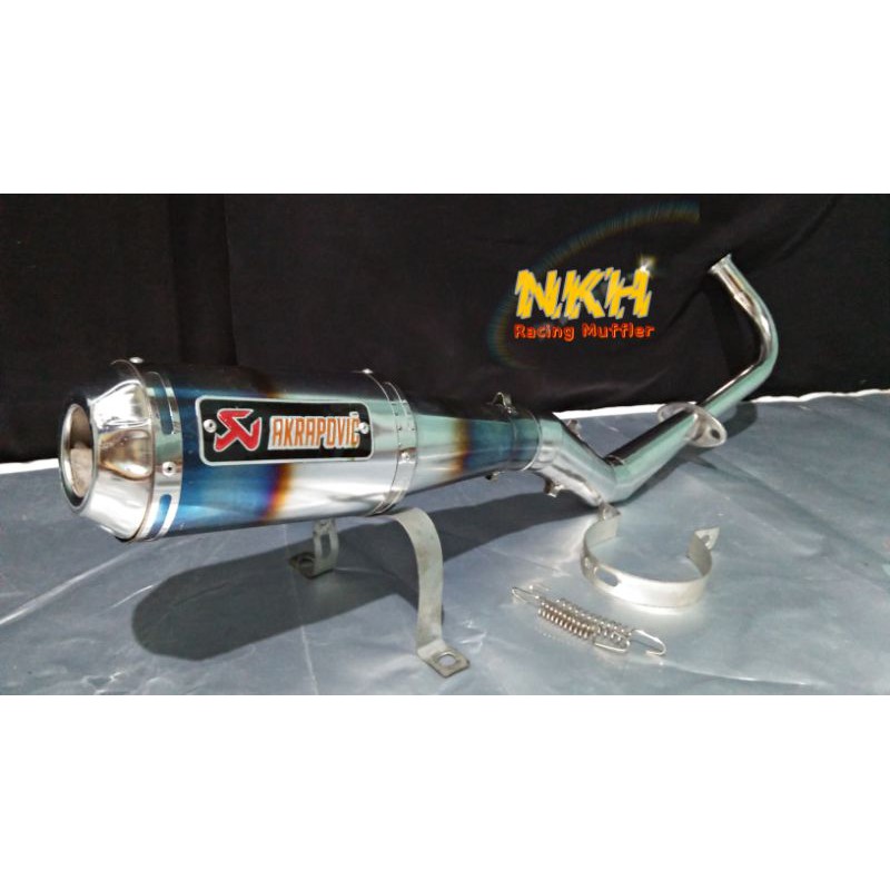 Knalpot Racing Akrapovic Beat fi Mio m3 soul Gt Beat vario Scoopy