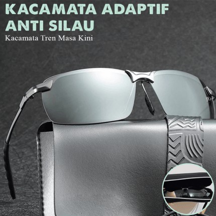 HBM Kacamata Adaptif Anti Silau Siang Dan Malam Lensa Berubah Warna Photochromic Polarized