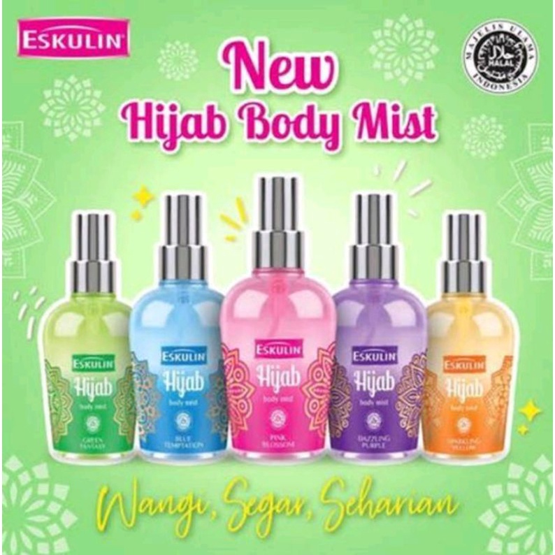 Eskulin Hijab Body Mist 125mL Blue Temtation Parfume Spray Wanita