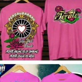 kaos PSHT sinar bunga kaos psht warna pink