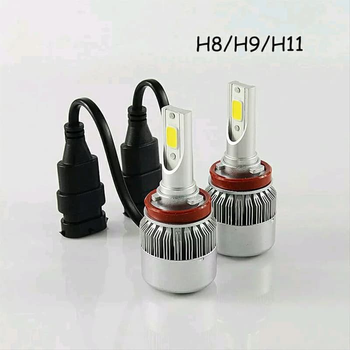 Lampu Led Utama Mobil Super Terang C6 H11 H8 H9 COB 2 Pcs