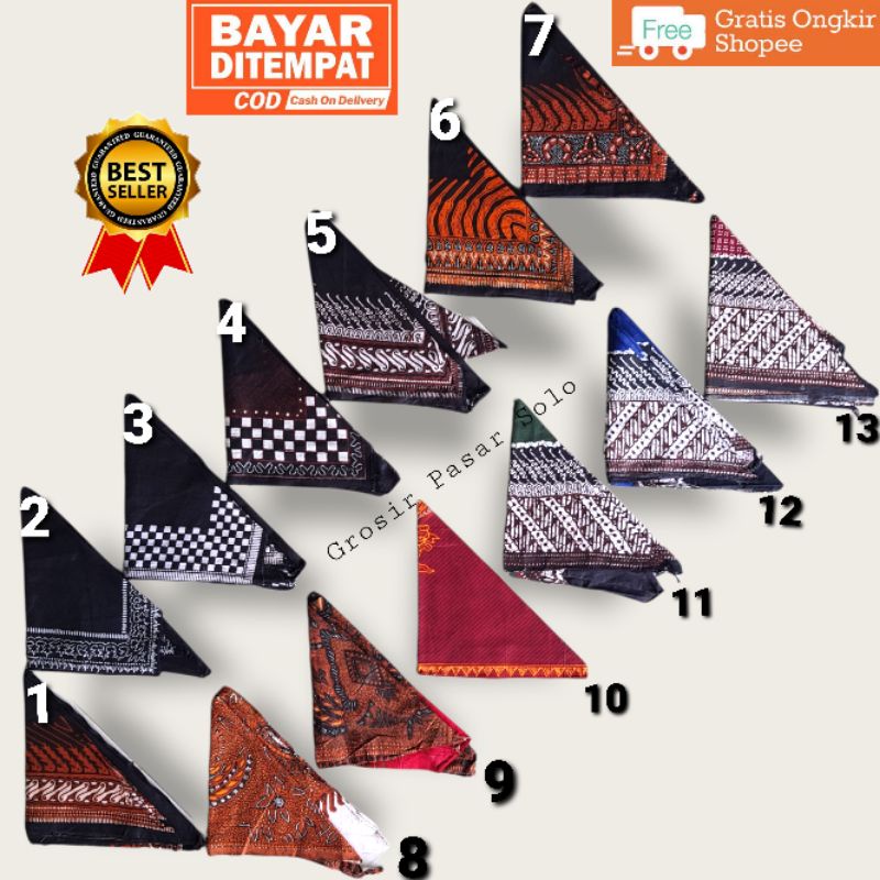 Udeng Batik Segitiga | Ikat Batik Iket Batik Segitiga Blangkon Totopong Beeket Iket Jawa