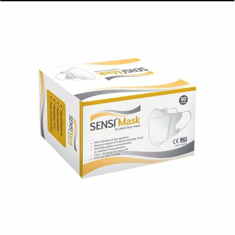 MASKER SENSI DUCKBILL emboss sensi original 1 kotak isi 50 pcs