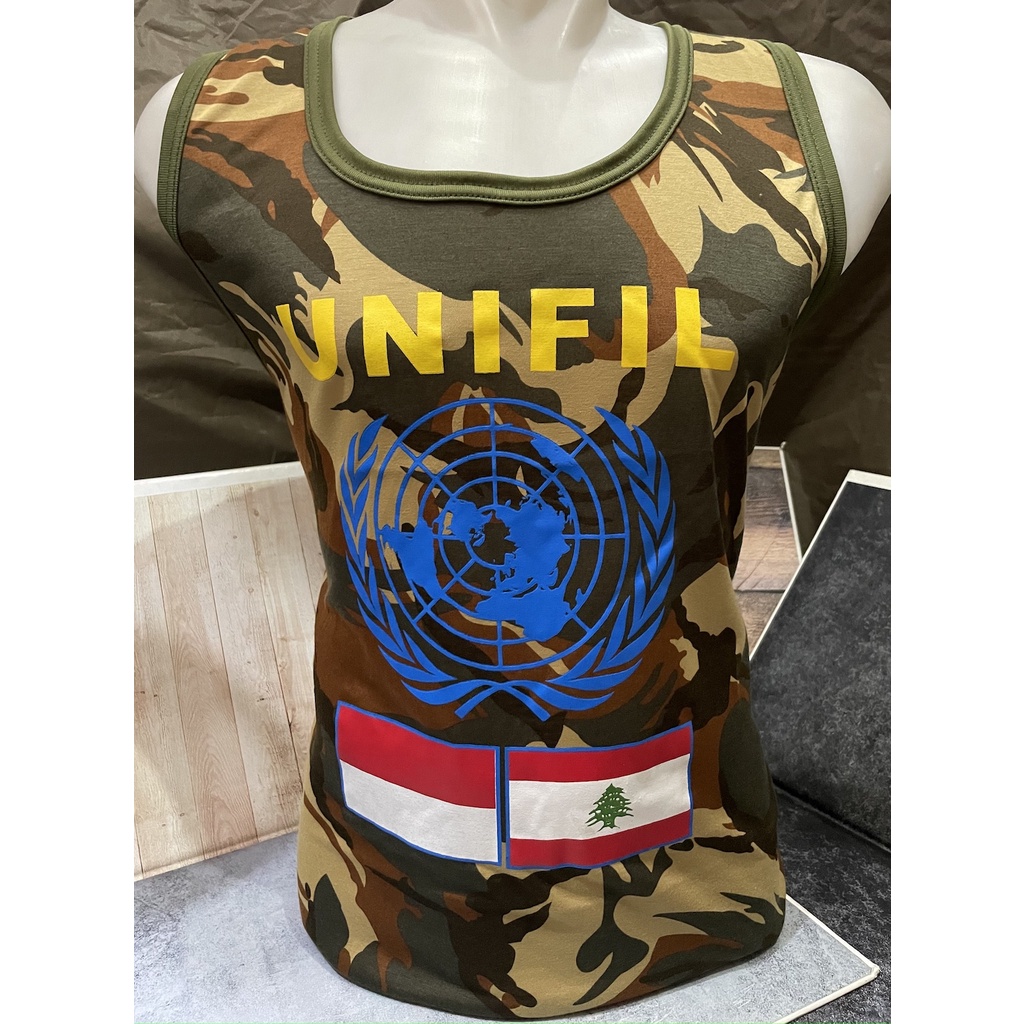 Singlet Loreng Lebanon | Singlet Loreng | Kaos Dalam Loreng | Kaos Loreng United Nations UN