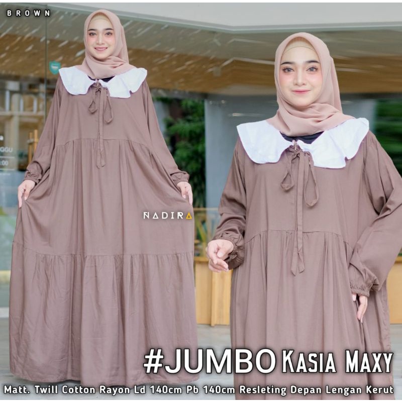 Gamis Super Jumbo Ld 140 Bahan Katun Rayon Twill Best Seller
