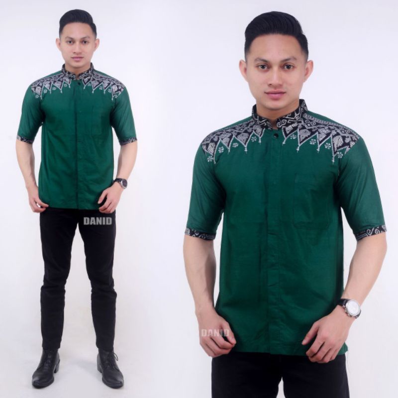 KEMEJA BATIK LENGAN PENDEK BORDIL FASHION PRIA HEM BATIK EXLUSIVE MODERN