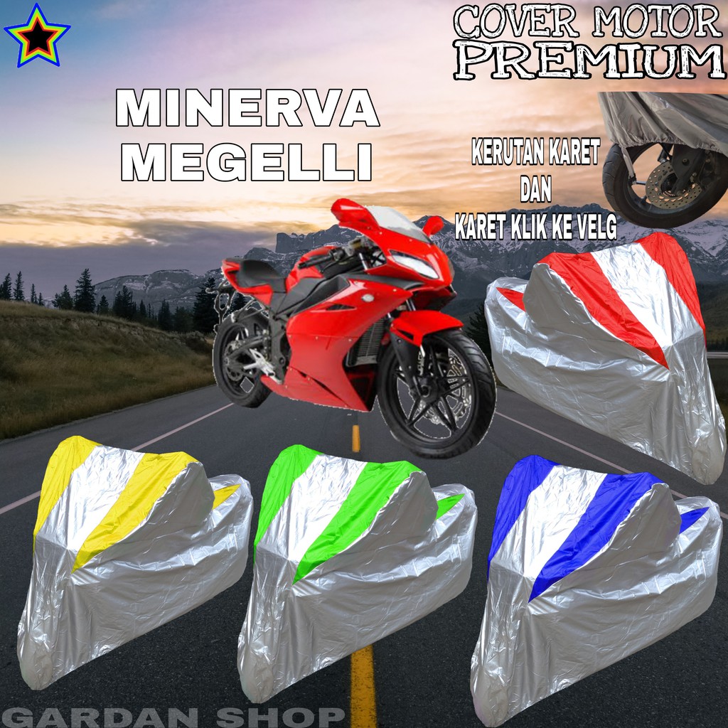 Sarung Motor MINERVA MIGELLI Silver KOMBINASI Body Cover Minerva Migelli PREMIUM