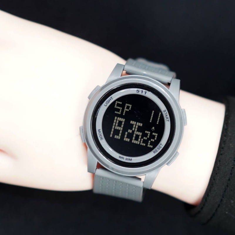 (Cod)Jam Tangan Pria 511 Bulat Digital Anti Air Strap Rubber/Karet(Dikirin Jakarta)