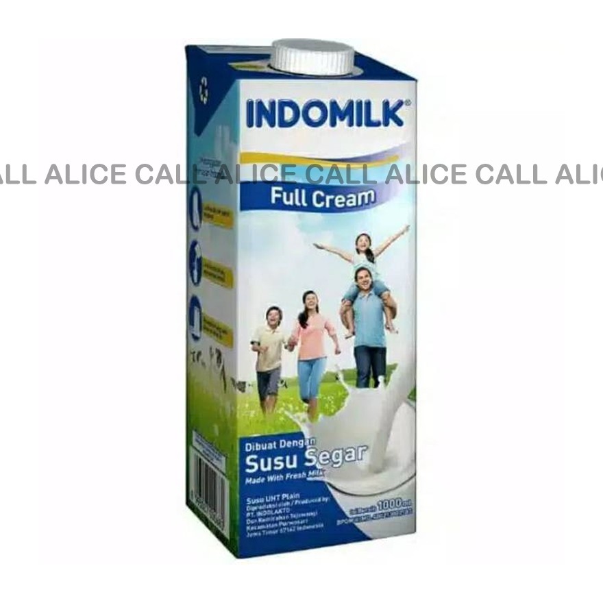 

SUSU INDOMILK UHT MILK FULL CREAM PLAIN 1 LITER