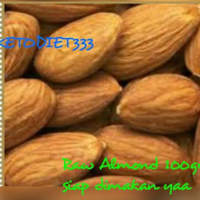 

Raw Almond Natural 100Gr Kacang Almond Mentah Untuk Snack Keto Mentarieka_Shop