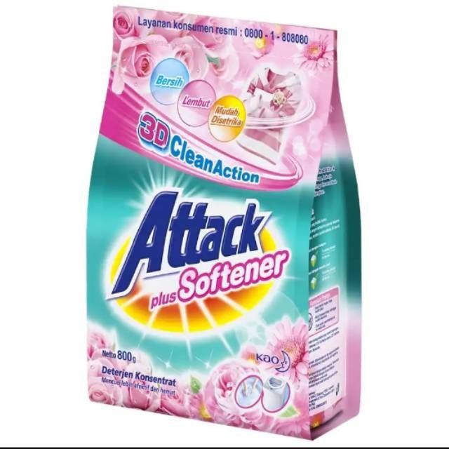 Attack Bubuk Deterjen Softener 800gr