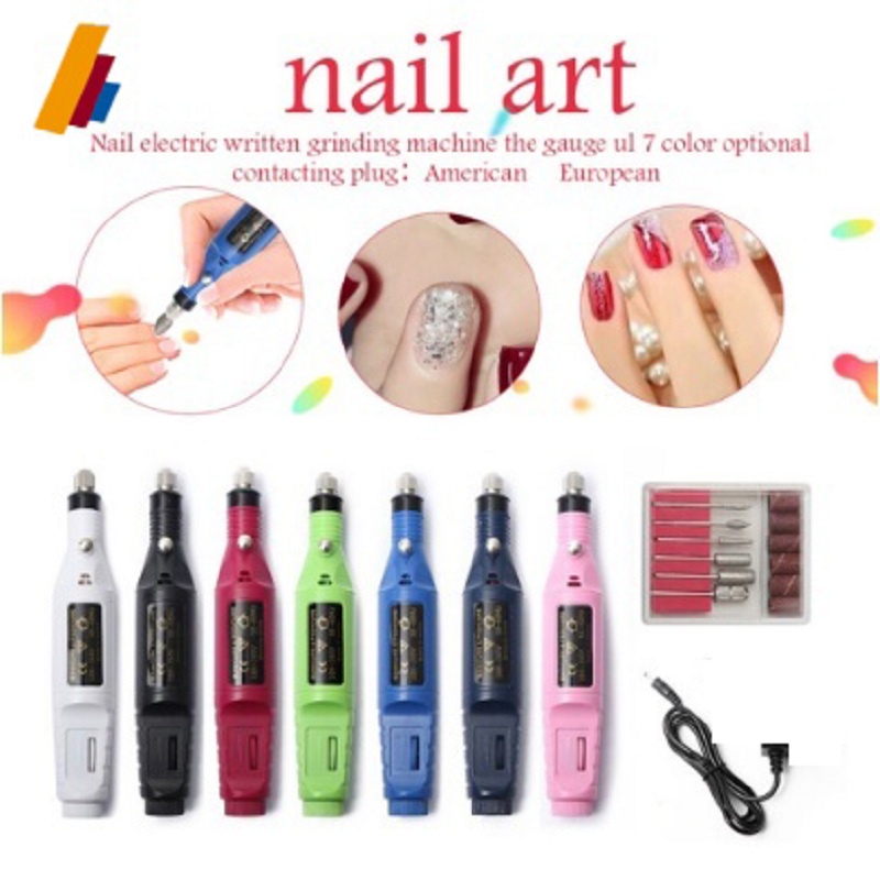 Pena kuku listrik Drill Grinding Mesin Kikir Kuku Elektrik Pen Pedicure Manicure salon shaper usb Bor kuku listrik pedikur pena kuku listrik NEW Electric Nail