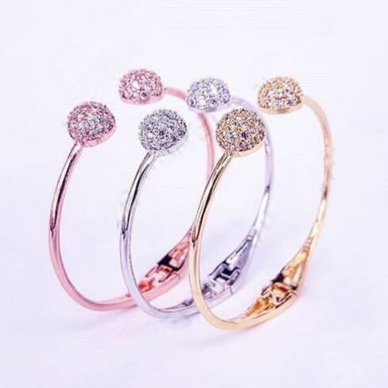 gelang bahan titanium lapis emas 18k