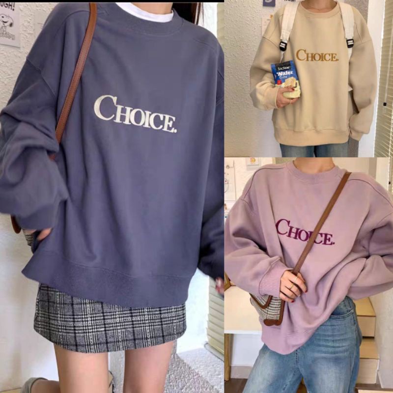 CHOICE SWEATER WANITA / SWEATER WANITA CREWNECK OBLONG