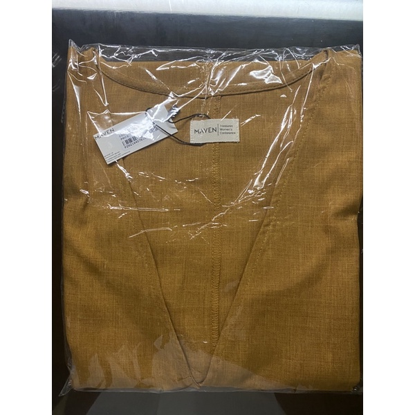 maven x twc kellan dress in curry