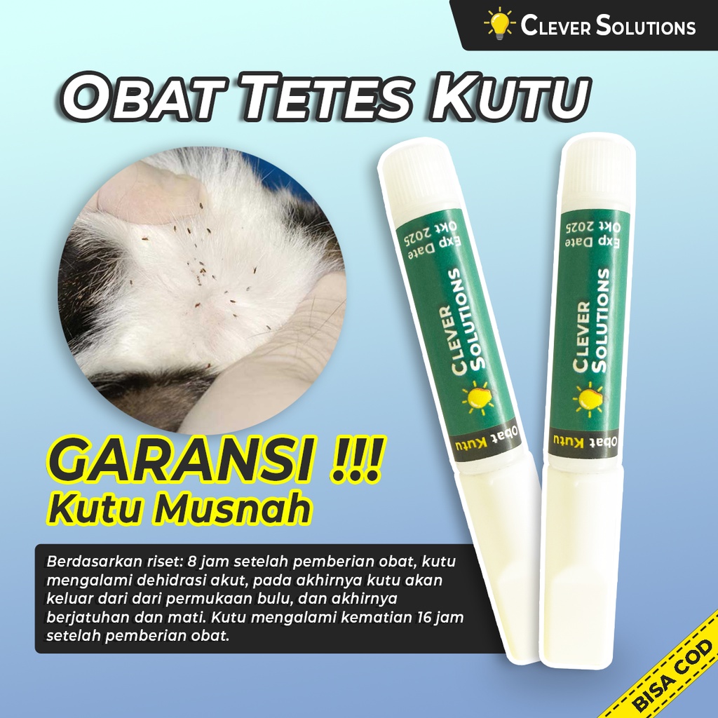 Foto Obat Tetes Kutu Kucing by Clever Solutions Pembasmi Penghilang Kutu Anti Parasit Detick Revolution Terbukti Ampuh Furyou