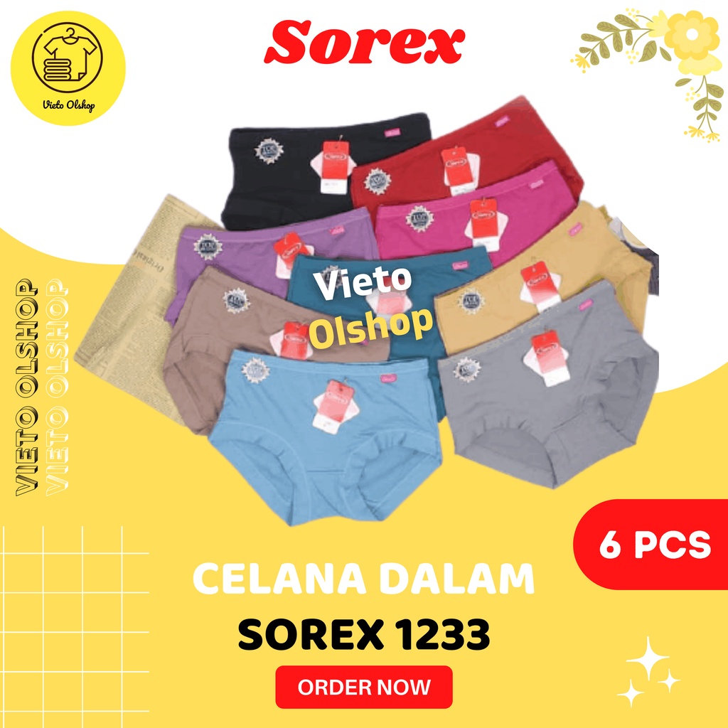 CD Sorek 1233 Maxi Lusinan Celana Dalam Wanita Dewasa Sorek Isi 6 / Underwear Daleman Cewek Super So