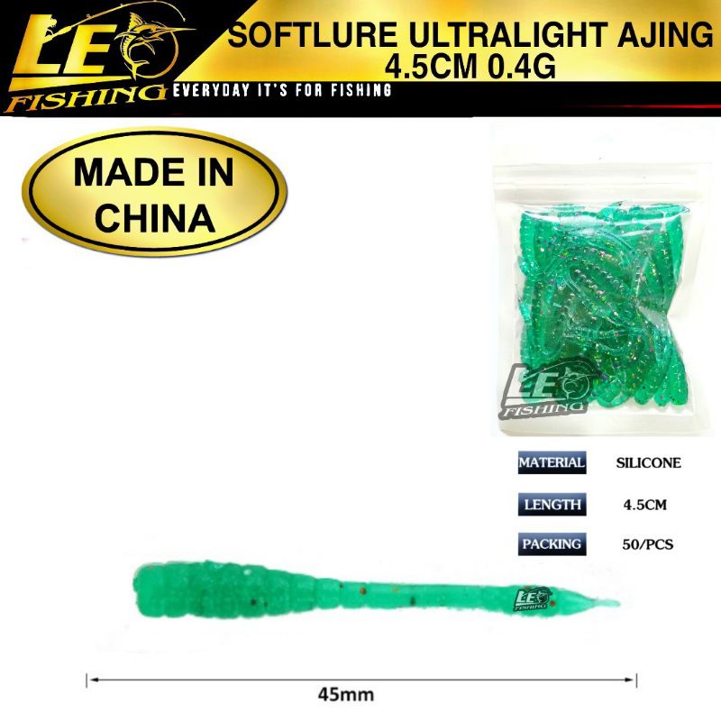 50 PCS SOFTLURE ULTRALIGHT 4.5CM 4.0G SOFT LURE AJING TERLARIS