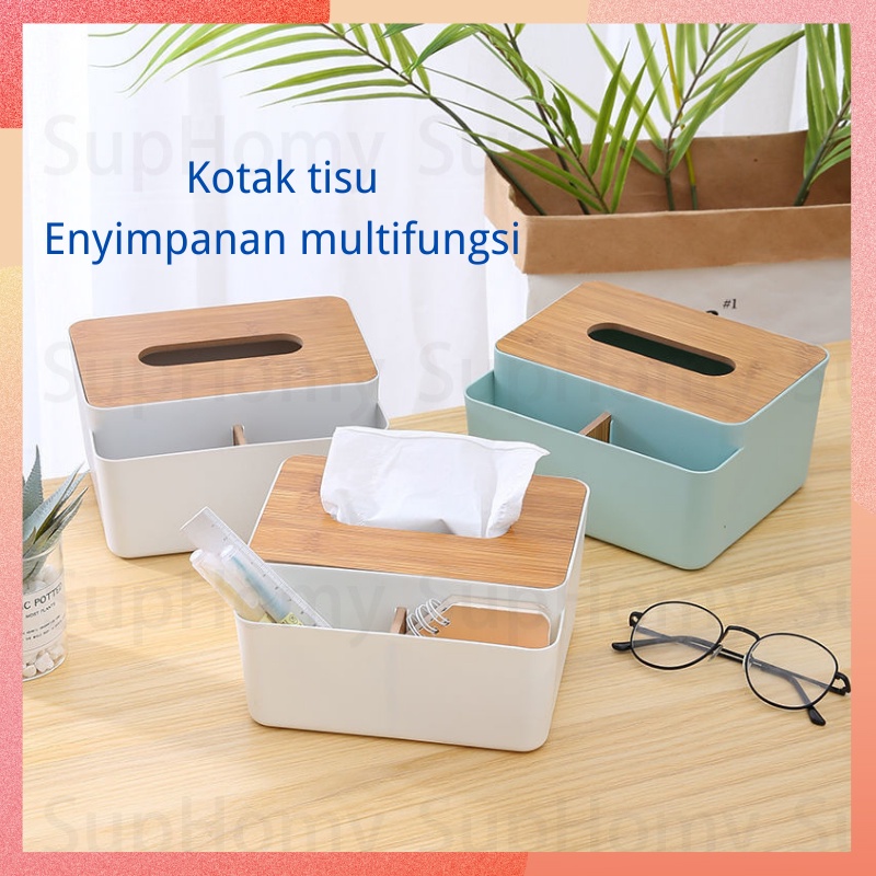 Kotak tisu/kotak tisu penyimpanan multifungsi/kotak pompa kayu sederhana/tempat tisu plastik/kotak tisu murah